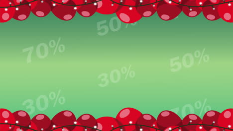 estandarte de venta de navidad con globos rojos