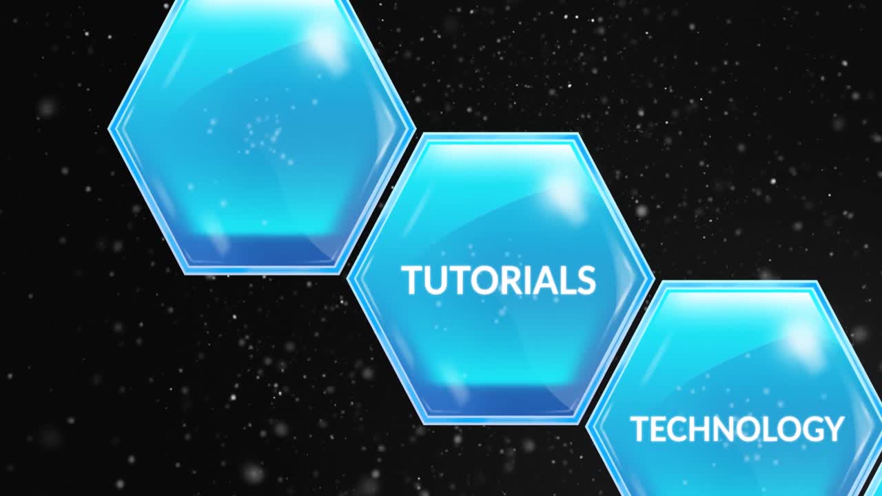 교육 및 학습 텍스트의 애니메이션은 파란색 바탕에 별 위에 파란색 육각형으로 표시됩니다.