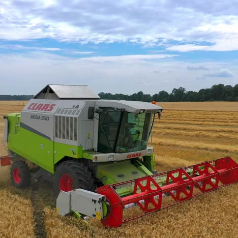aerial view of summer harvest