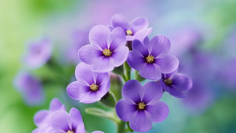close-up of vibrant purple flowers with blurred background