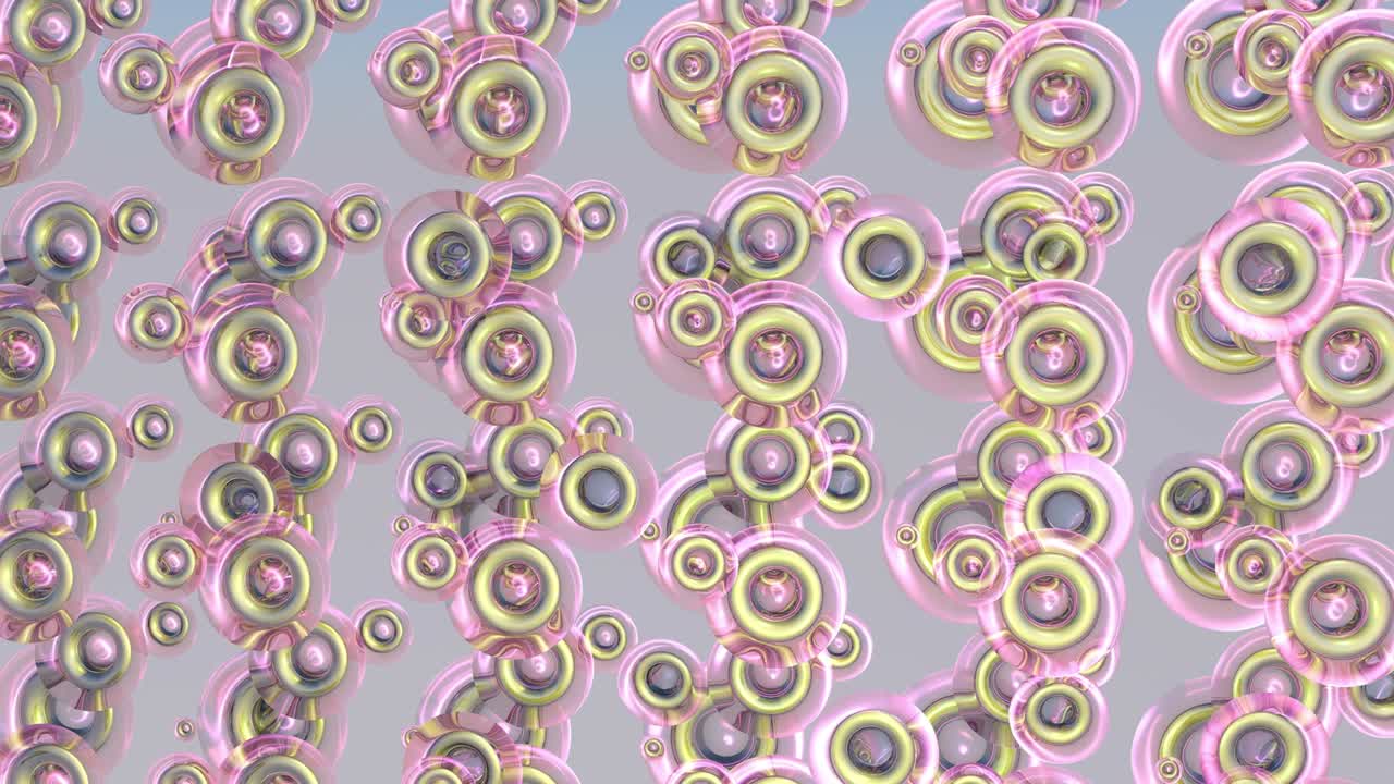 추상적인 애니메이션, 요소의 동적 회전의 배경, 3d 렌더링