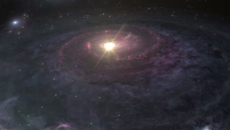 nave espacial alienígena en una galaxia