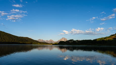 serene mountain lake reflection in grand teton national park