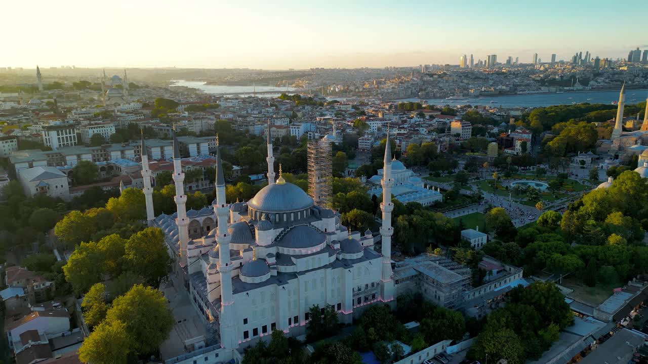 perspectiva aérea de aviones no tripulados del horizonte de estambul