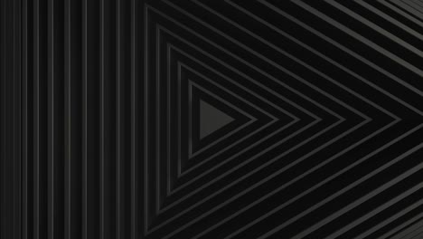 black minimalism abstract pattern of triangles, play with the effect of displacement. white clean rings animation. abstract background for business presentation. seamless loop 4k youtybe.