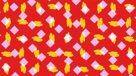 Rotating-pattern-elements-on-red-background