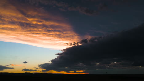sunset and storm clouds