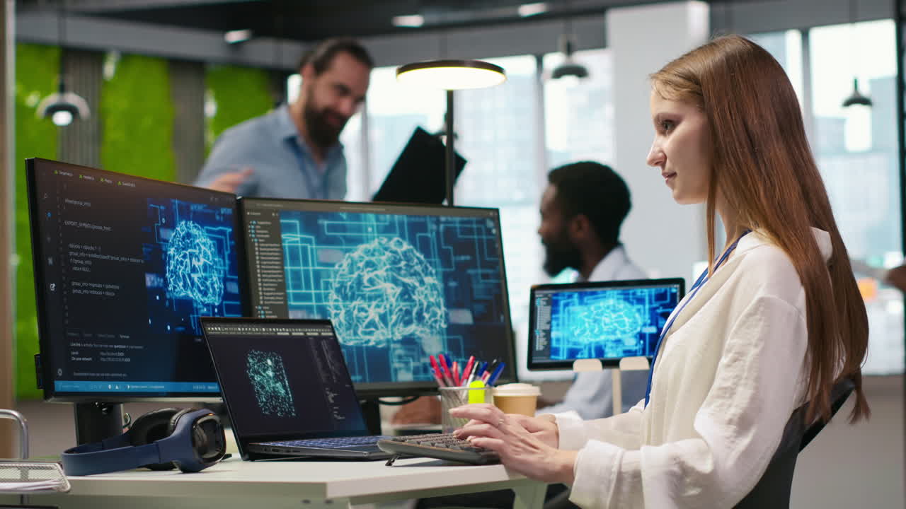 Junior Developer In Office Streamline Workflows Using Ai Systems