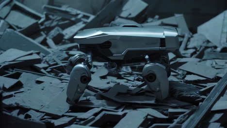 Futuristic Robot in a Post-Apocalyptic Wasteland