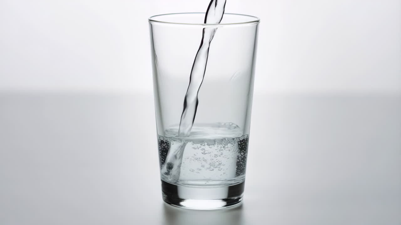 derramar água num copo