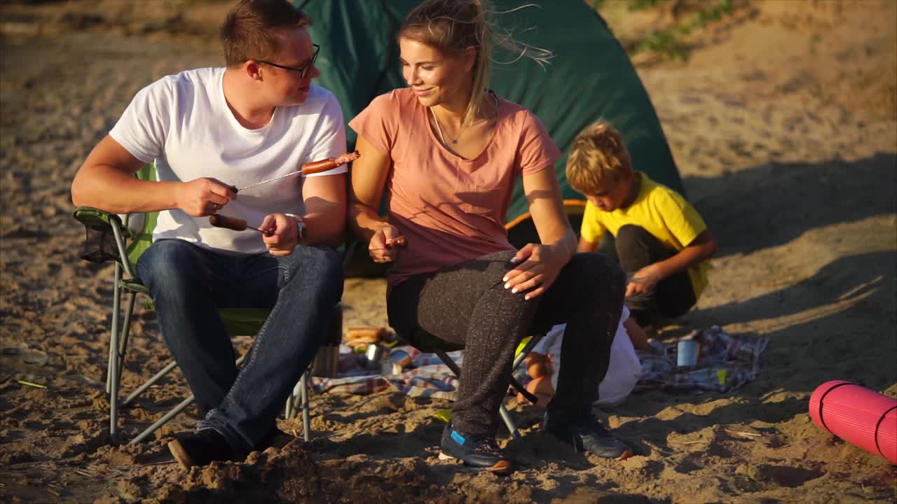 Happy Family Camping Trip