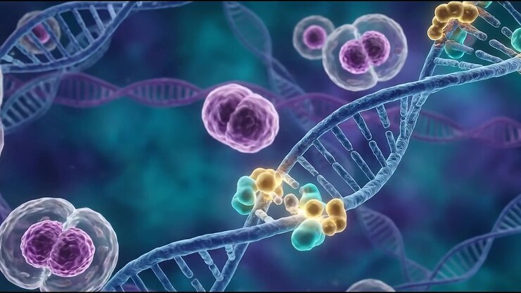 Animazione 3D della replicazione del DNA e della divisione cellulare
