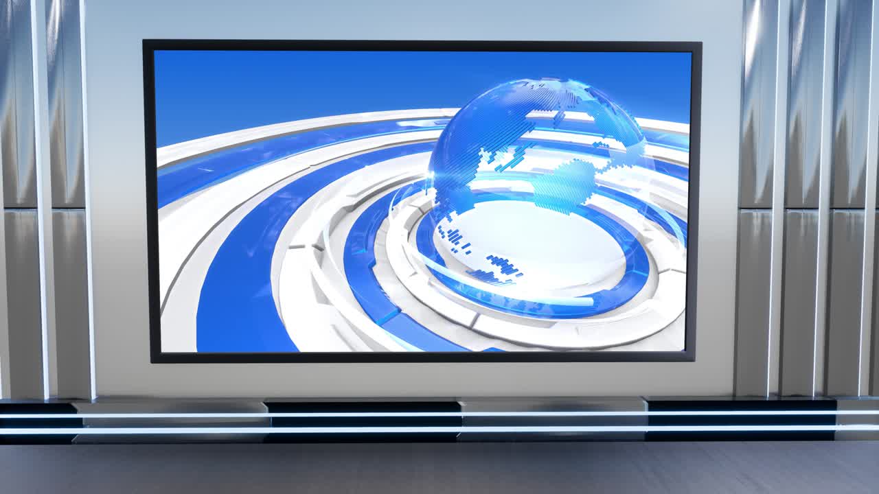 3D 가상 TV 스튜디오 뉴스
