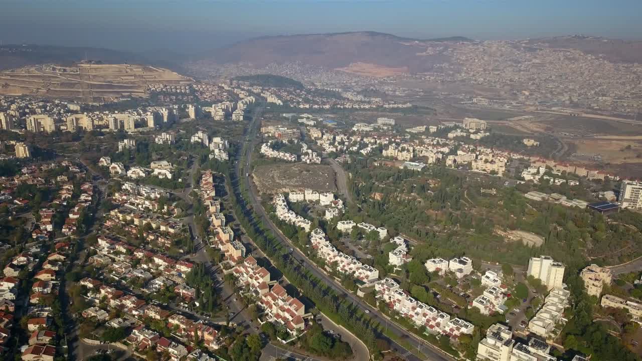 la ciudad de carmiel, vista aérea, israel