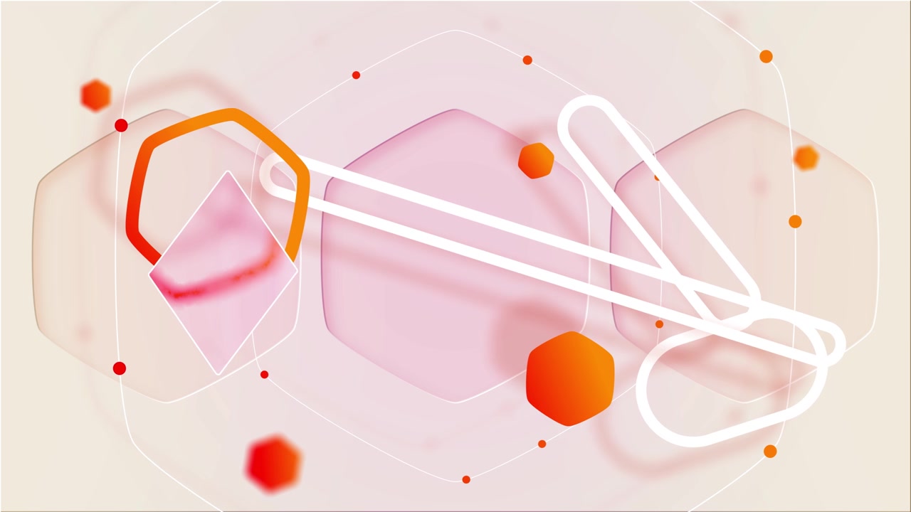 Nahtlose Schleife von abstrakten geometrischen Formen in Pastellfarben