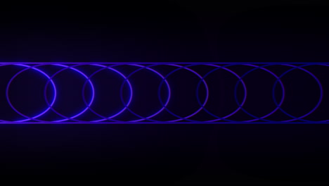 blue neon light with futuristic circle design