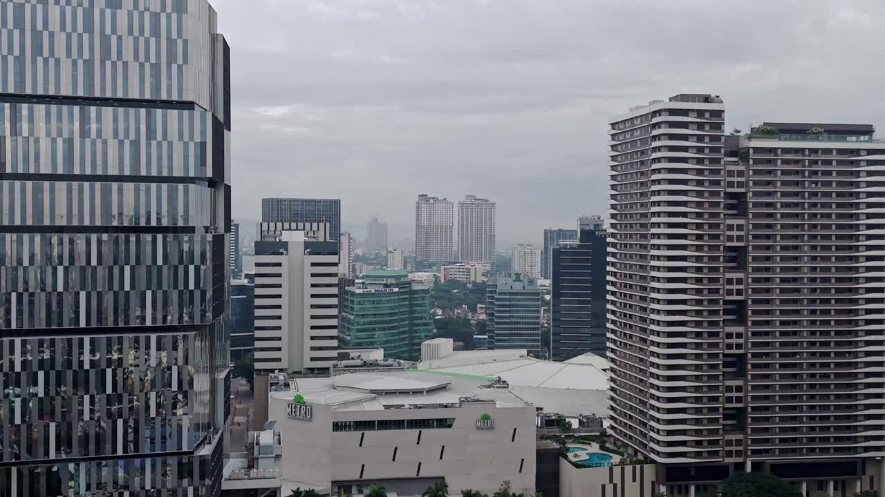 Cityscape Of Cebu City On A Grey Cloudy Day Showing Modern High Rise  Buildings Free Stock Video Footage Download Clips Buildings