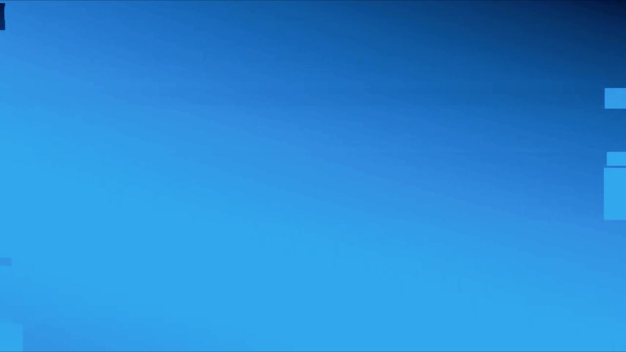 Efecto de transición de glitch digital con rayas de luz azul