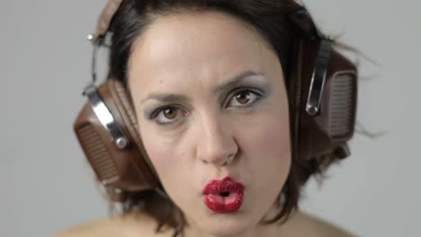 woman in headphones portrait 10