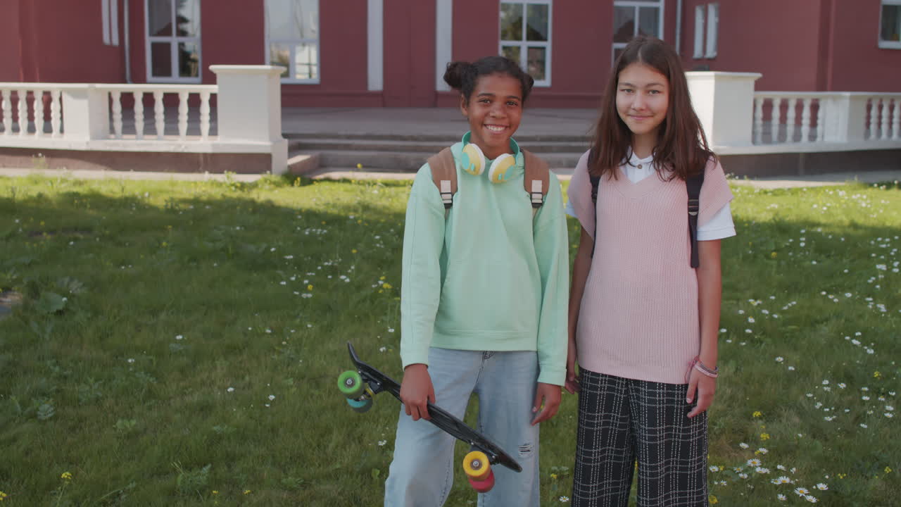 Portrait of Happy Middle Schoolers Posing