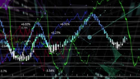 animation of data processing on black background