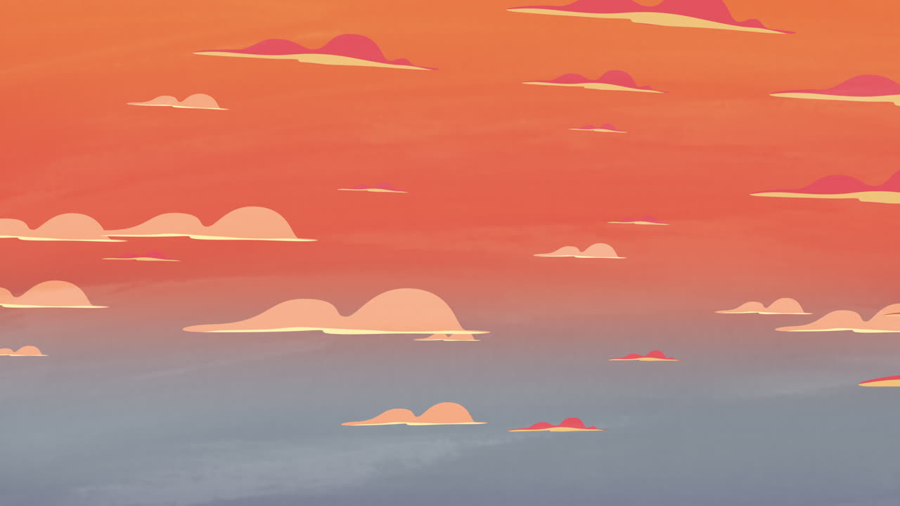 모션 구름과 만화 애니메이션 배경