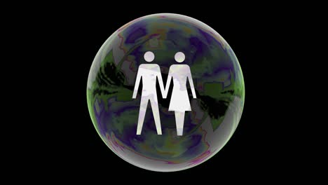 social distancing bubble couple.