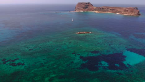 lonely islands in the ocean, crete, greece