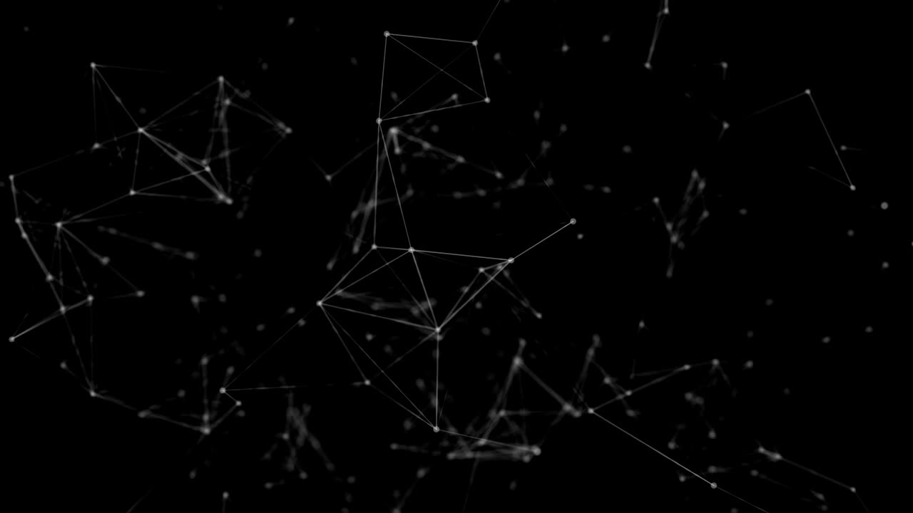 Abstract Digital Concept of Geometrical Polygon Plexus Loop.