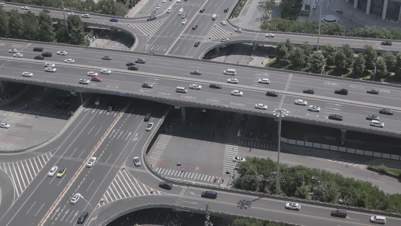 Timelapse of the Beijing city skyline from a high vantage point