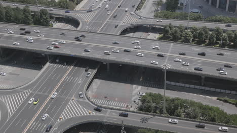 timelapse of the beijing city skyline from a high vantage point