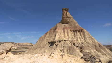 Rock-Formation-on-Bardenas-Reales-Natural-Park,-Navarra,-Spain