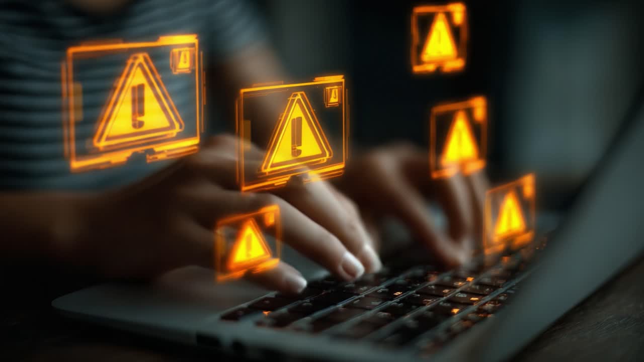 Interactive Digital Warning: The Perils of Online Engagement and Cybersecurity Challenges Captured Through Visual Alerts on a Keyboard