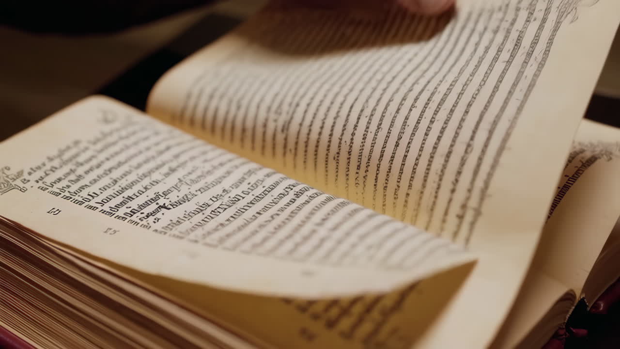 persona leyendo un libro antiguo