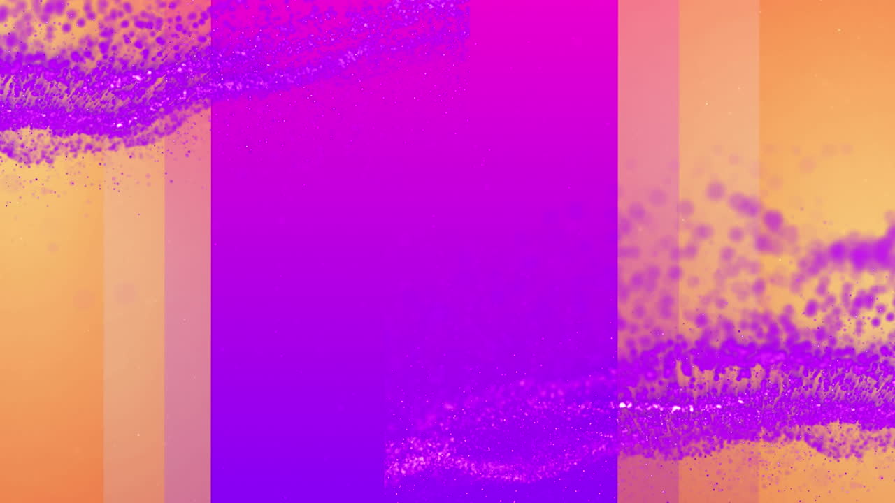 animación de una onda rosa en movimiento sobre un fondo rosado y naranja geométrico