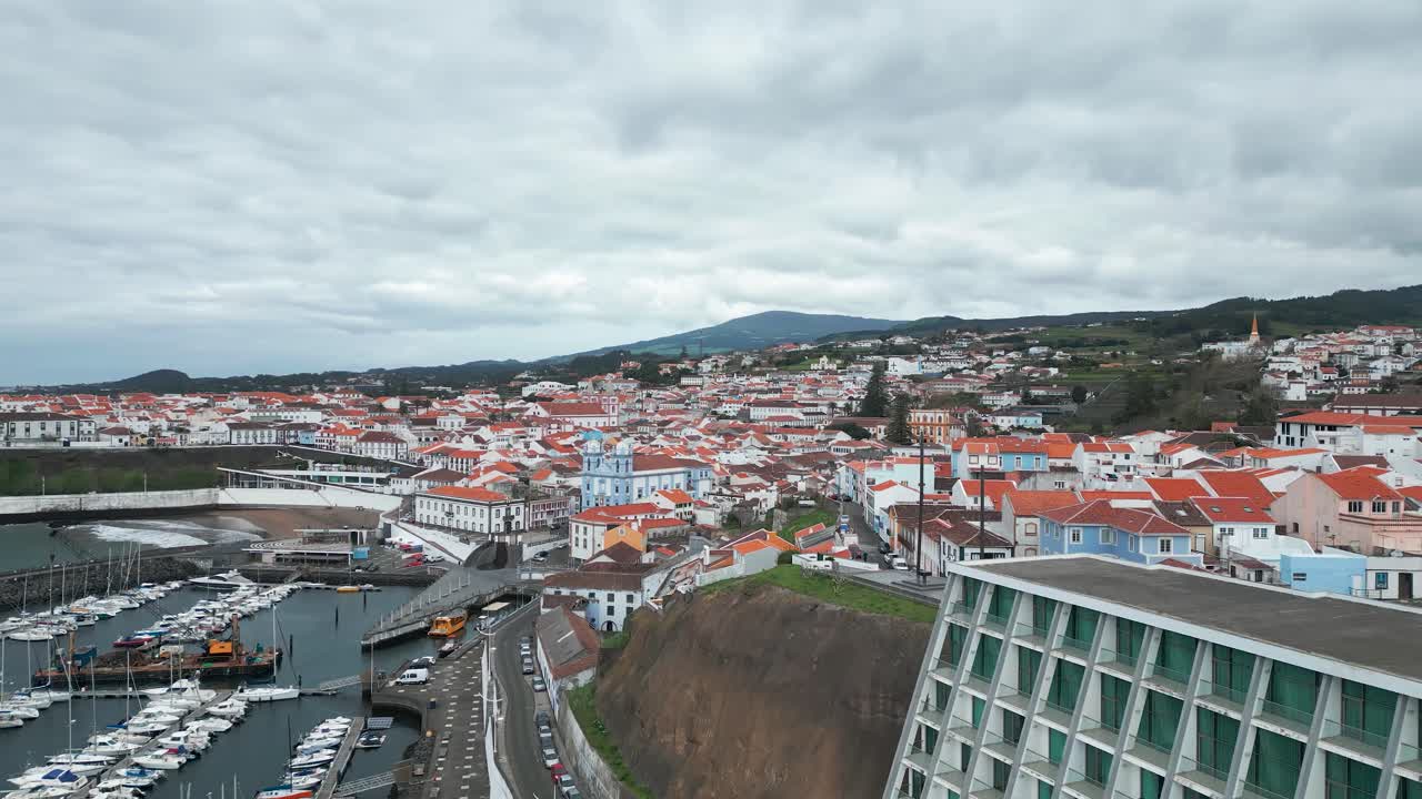 Aerial View of Horta, Azores, Portugal