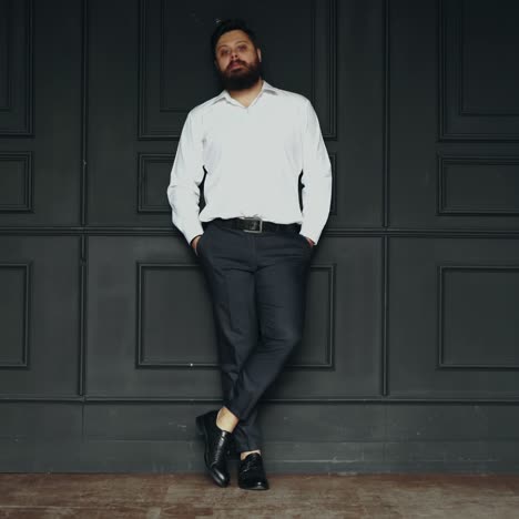 gentleman posing in studio