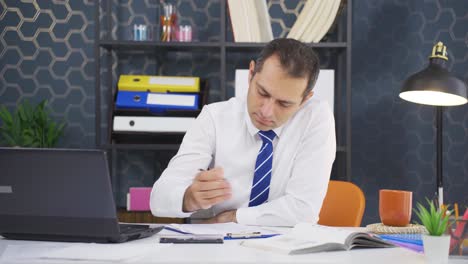 businessman looking at camera with wow expression.