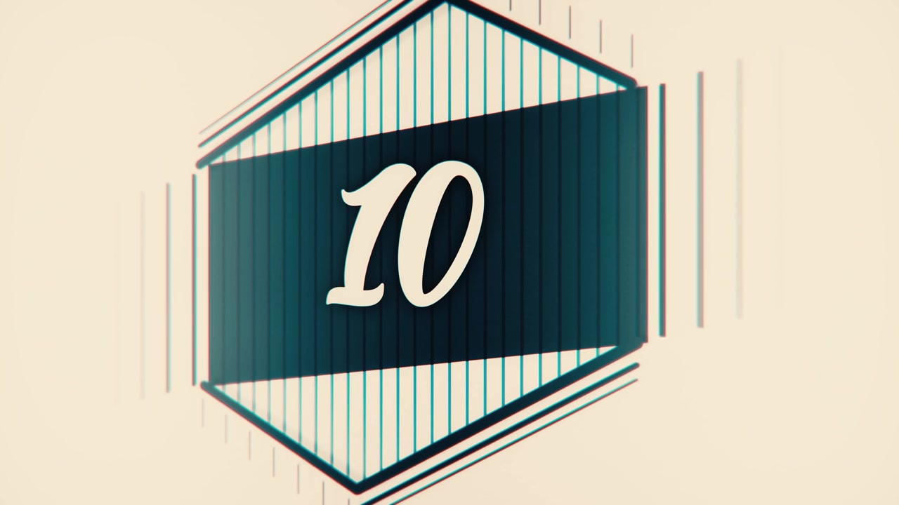 Conto alla rovescia animato numero 10