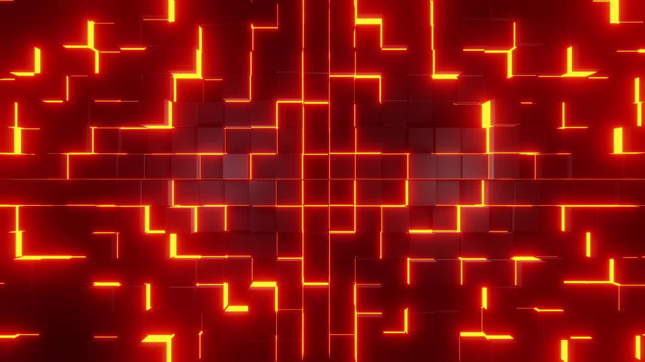 vj 루프 화재 용암 바닥 배경 큐브