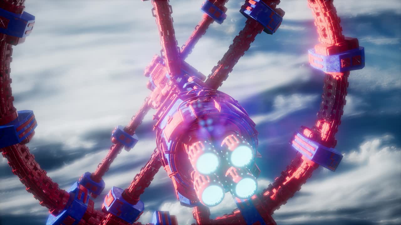 매우 상세한 거대한 우주선