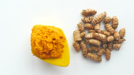 turmeric powder and roots