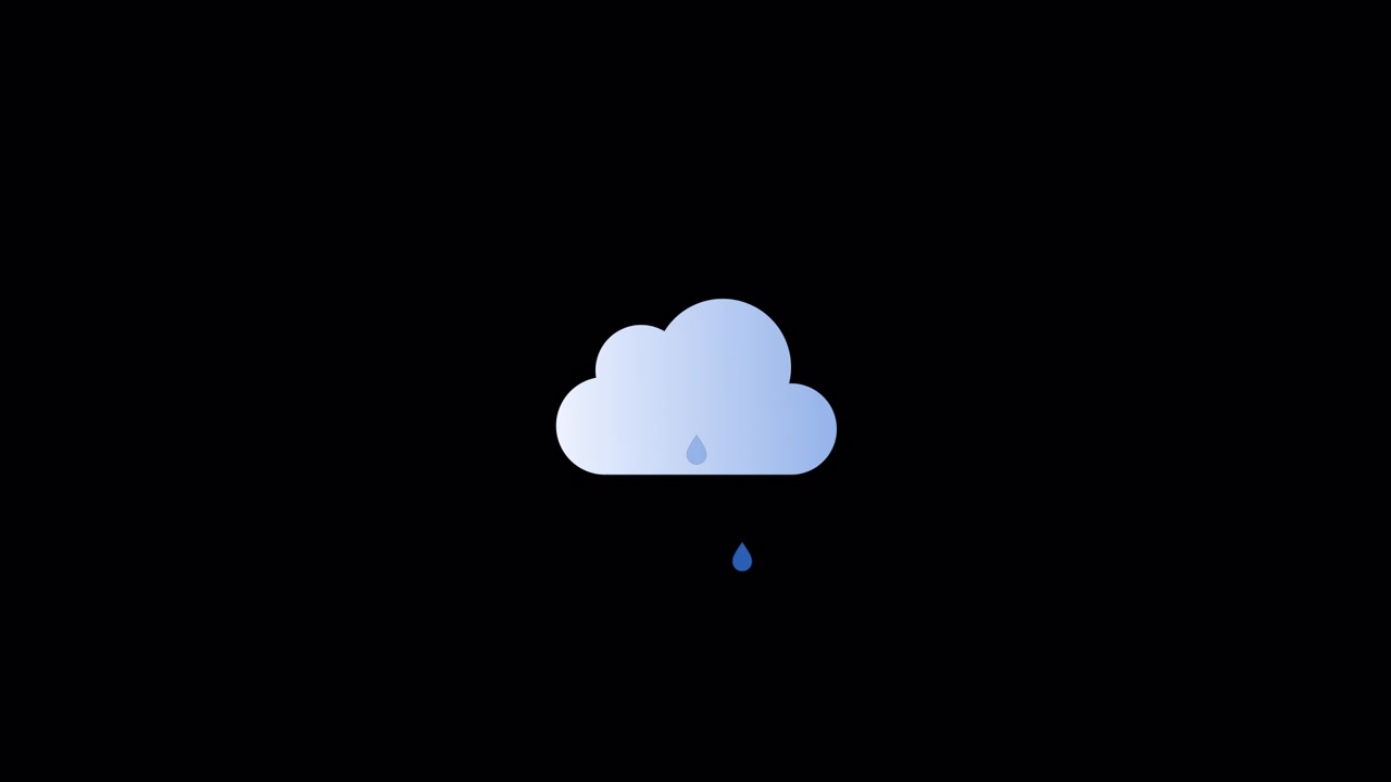 Cloud Water Drops Weather Animation