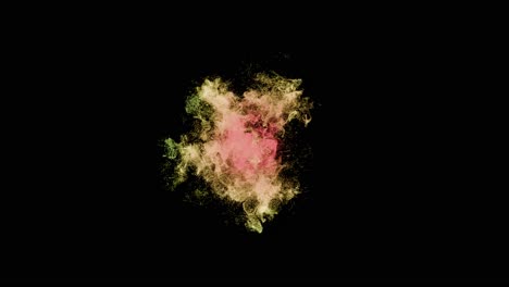 abstract explosion of particles