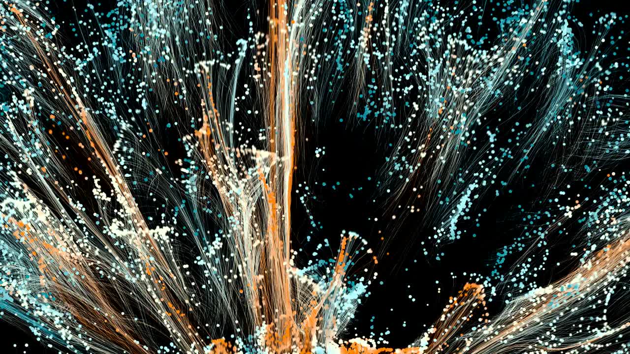 4k 유기 연기 및 파우더 입자