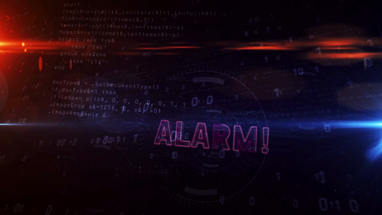 Alarm warning abstract loopable tunnel animation