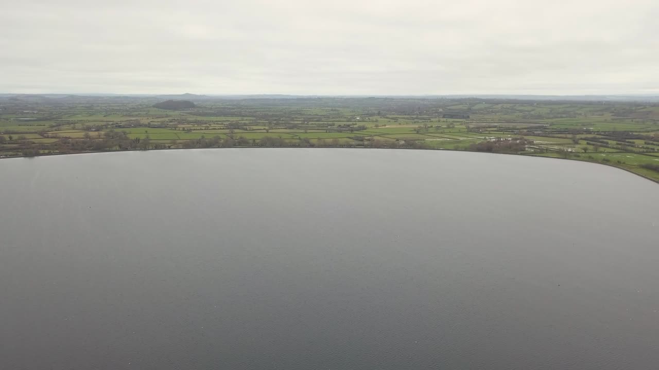 체다, 서머셋, 영국, 2019년 12월 28일: 체다 저수지의 조감도