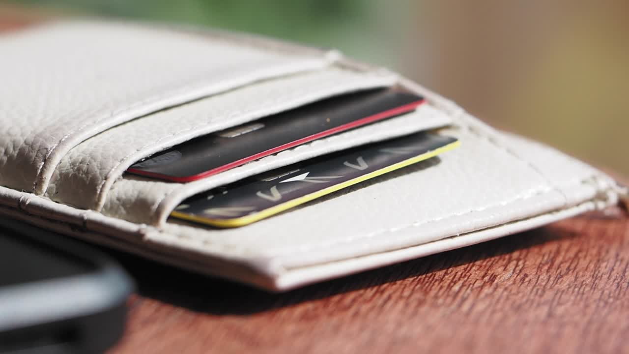 Credit Cards in a White Wallet
