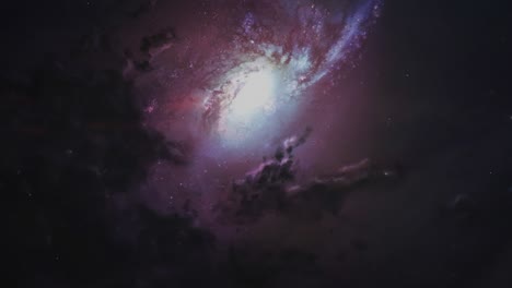 Galaxienerkundung-Durch-Den-Weltraum-In-Richtung-Leuchtender-Milchstraßengalaxie