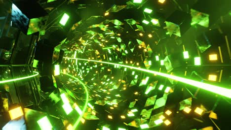 flying inside green data cables. infinitely looped animation.